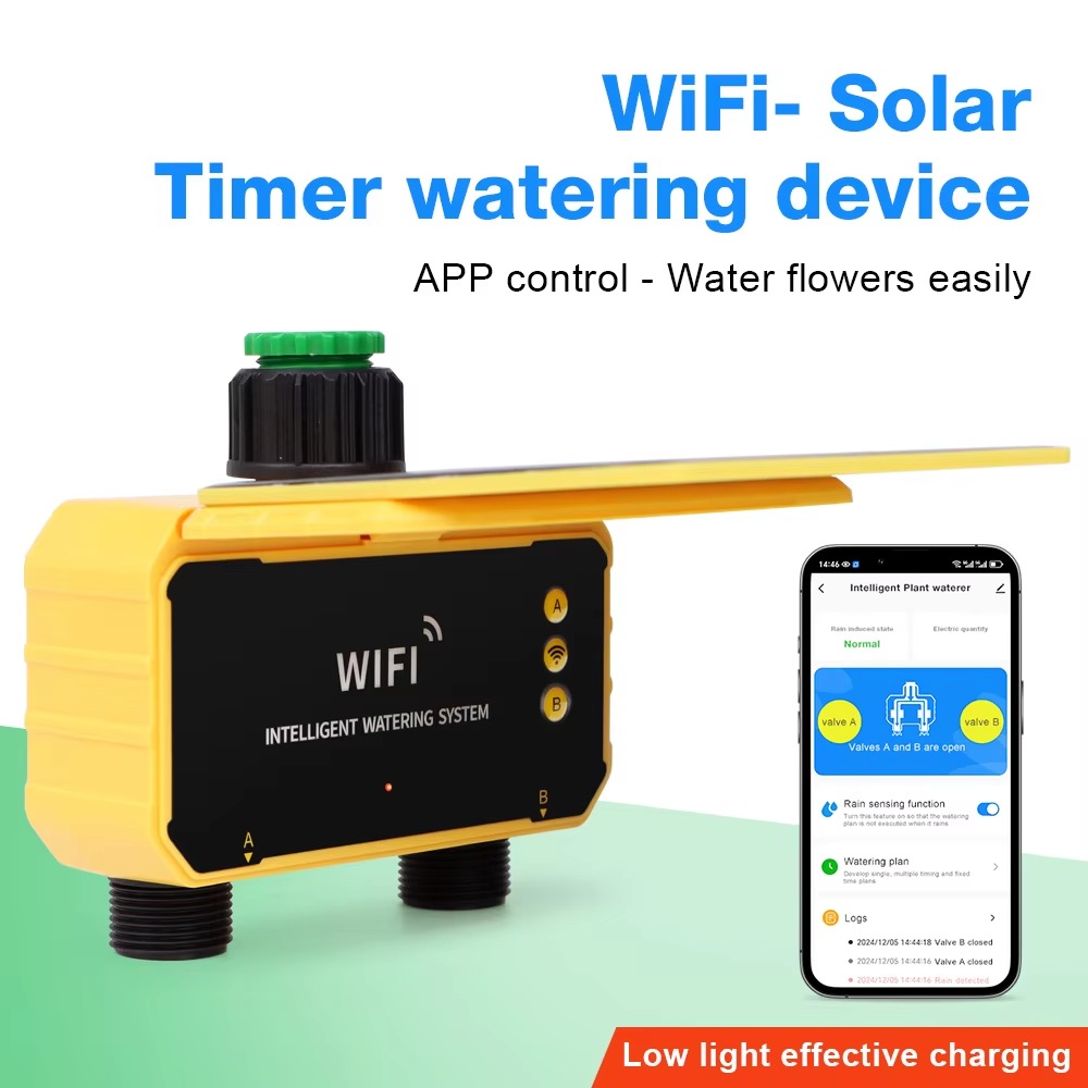 Smart Garden Hose Timer - ตัวควบคุมการรดน้ำอัตโนมัติแบบ WIFI สำหรับสวน พร้อมวาล์วควบคุมน้ำและระบบตรวจจับฝน