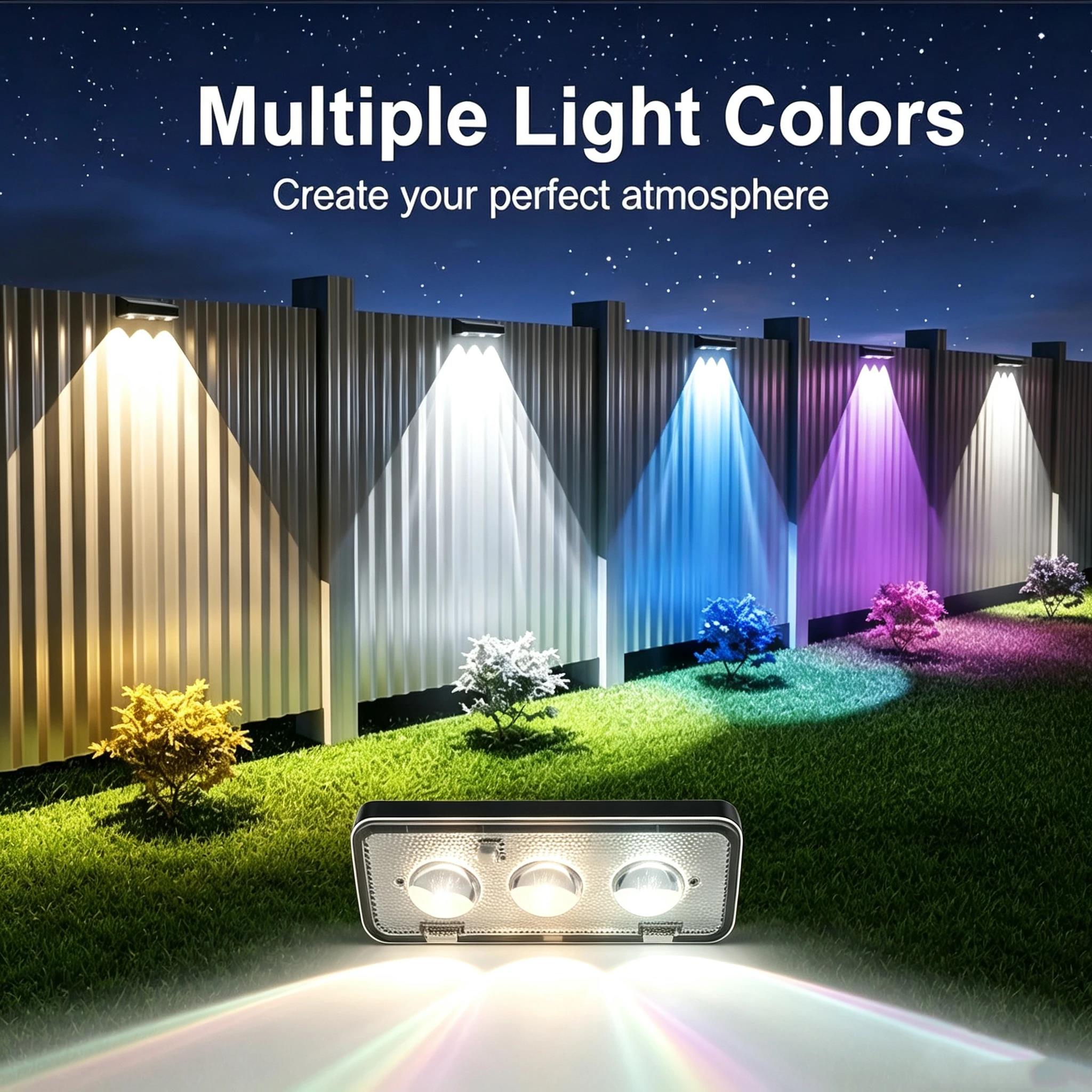 Smart Garden Fence & Balcony Hanging Planter - ไฟรั้วพลังงานแสงอาทิตย์ RGB สำหรับตกแต่งภายนอกอาคาร โคมไฟ LED อัจฉริยะสำหรับขั้นบันได