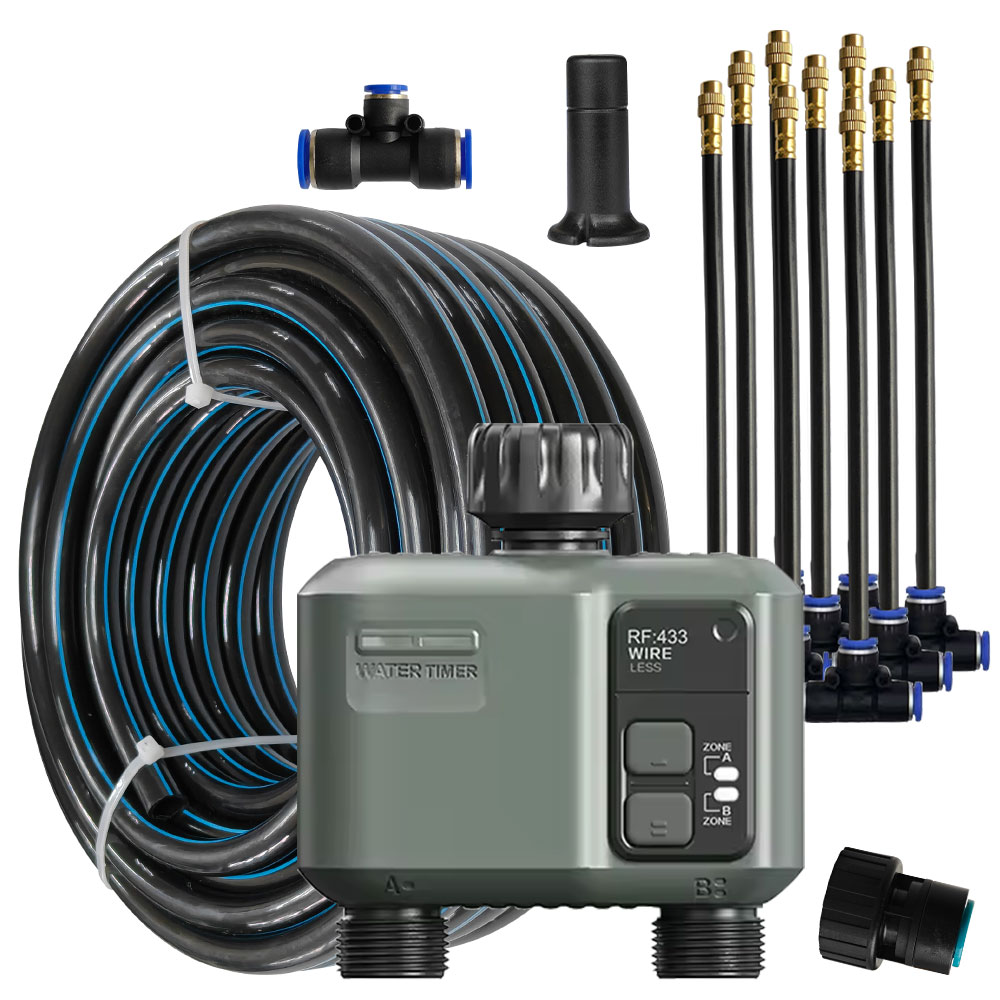 Smart Garden Water Timer - ตัวควบคุมการรดน้ำอัตโนมัติแบบตั้งโปรแกรมได้ 2Zone Tuya Wifi RF433 สมาร์ท