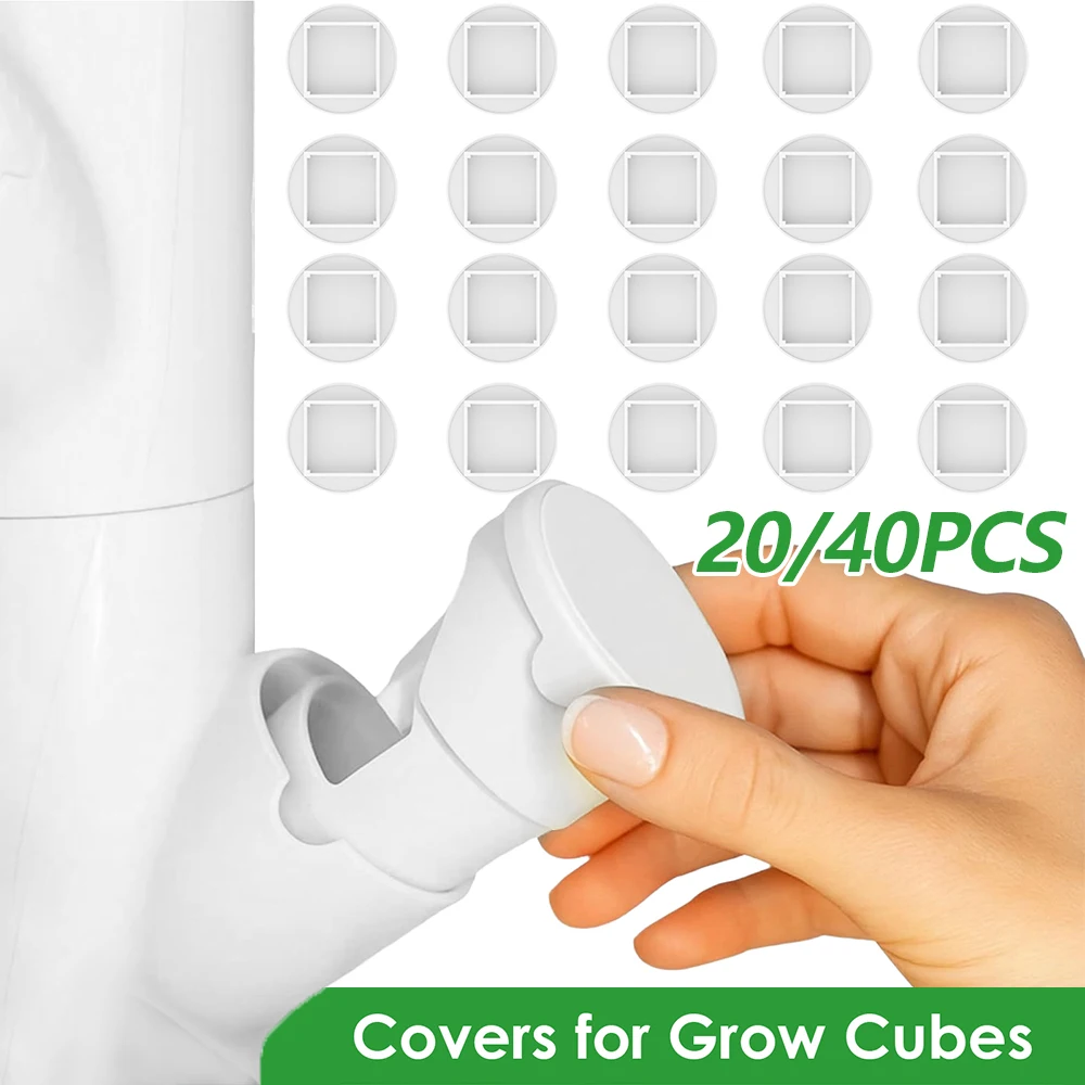 Hydroponic Grow Pod - ฝาครอบพลาสติกสำหรับระบบปลูกพืชไร้ดิน 20/40 ชิ้น ฝาครอบแบบใช้ซ้ำได้ ปลอดภัย ฝาครอบกระถางปลูกพืชไร้ดิน