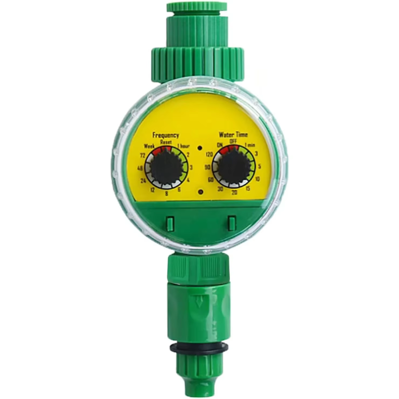 Smart Garden Hose Timer - สายยางรดน้ำอัตโนมัติสำหรับสวนกลางแจ้ง สีเขียว ทำจากพลาสติก พร้อมตัวตั้งเวลาและก๊อกน้ำ