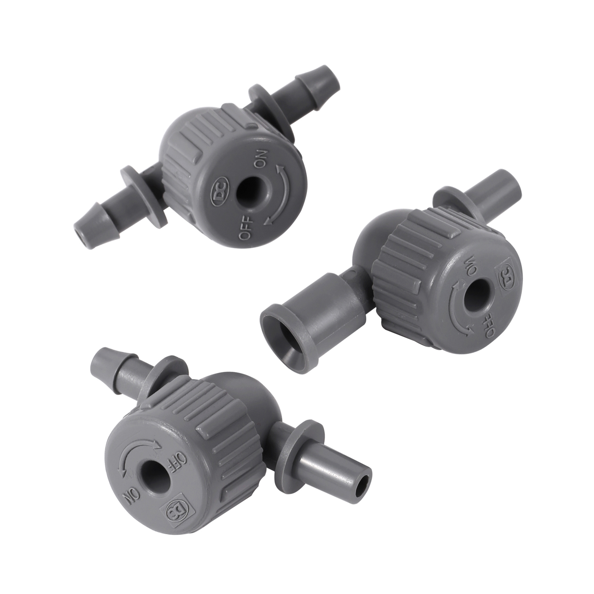 Smart Garden Hose Timer - 5pcs ปรับวาล์วอินไลน์หนามวาล์วหยดชลประทาน Universal 1/4 นิ้วท่อปิด 6