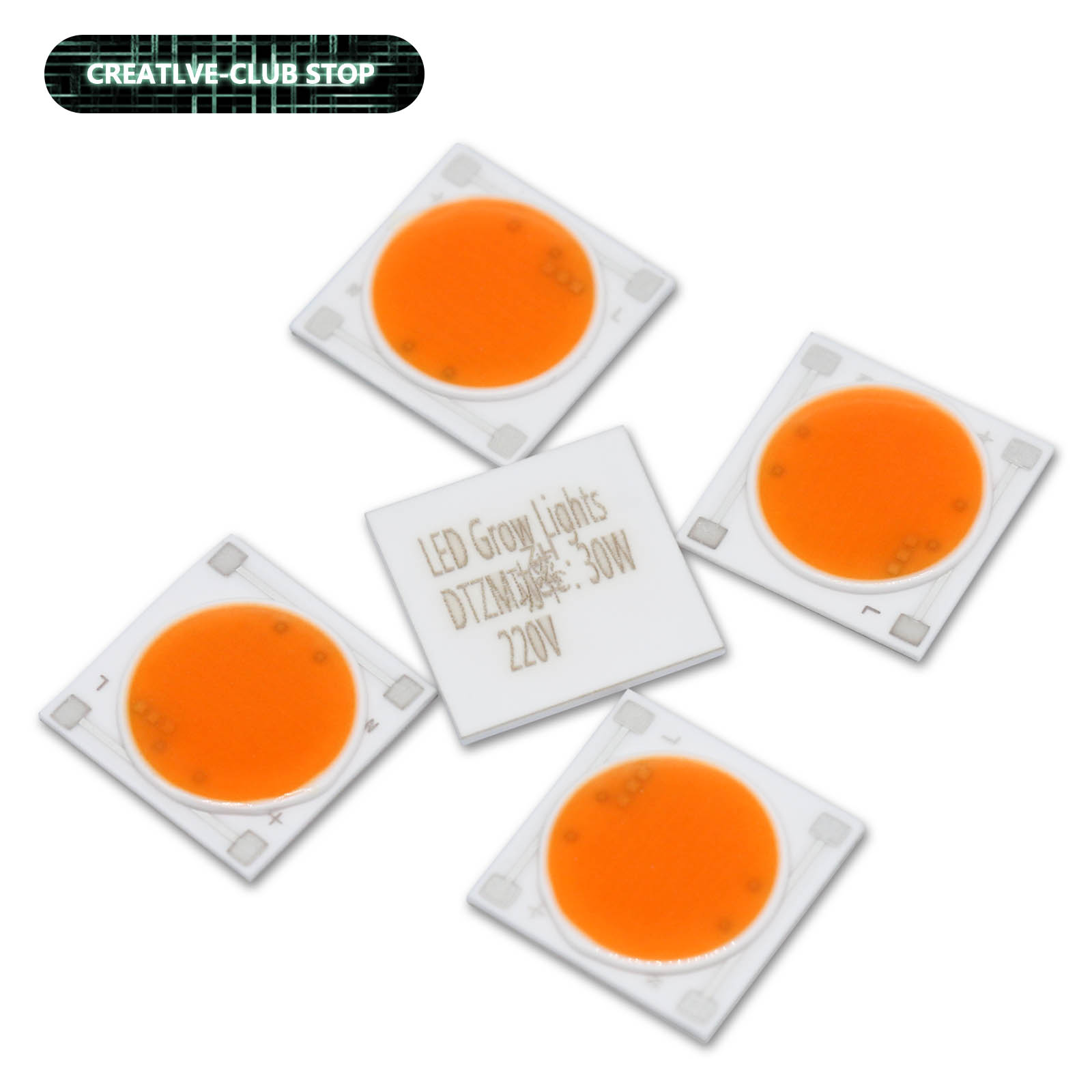 Plant Grow Light Full Spectrum - 5pcs เซรามิคฐาน LED COB ชิปเต็มสเปกตรัมหลอดไฟ 4KV
