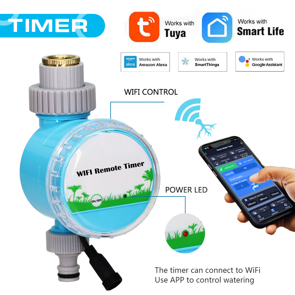 Smart Garden Water Timer - WiFi ไร้สายสวนน้ำจับเวลาโทรศัพท์สมาร์ทรีโมทคอนโทรลบ้านเรือนกระจกกลางแจ้งชลประทาน Kit อัตโนมัติ Built-In Gateway