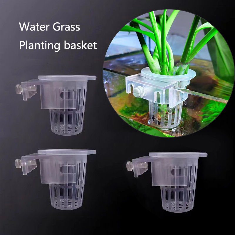 Hydroponic Grow Pod - ตะกร้าปลูกตู้ปลาแบบไฮโดรโปนิกส์ถังปลาแบบแขวนได้ถ้วยน้ำหญ้าที่ตั้งต้นไม้แขวนผนังตู้ปลาแบบใหม่