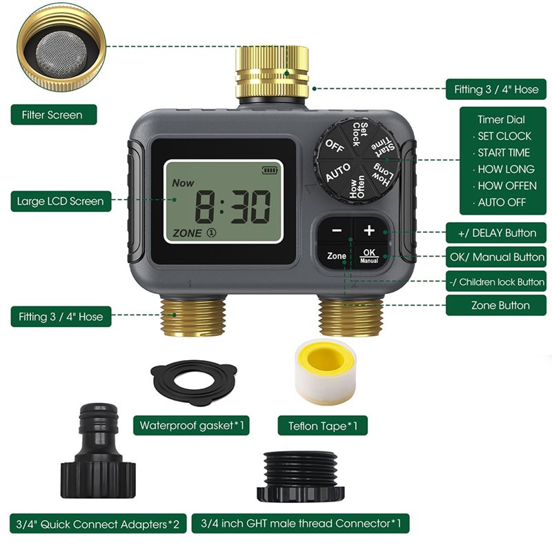 AY14 - ตัวตั้งเวลาการรดน้ำอัตโ - Smart Garden Water Timer บทวิจารณ์และราคา