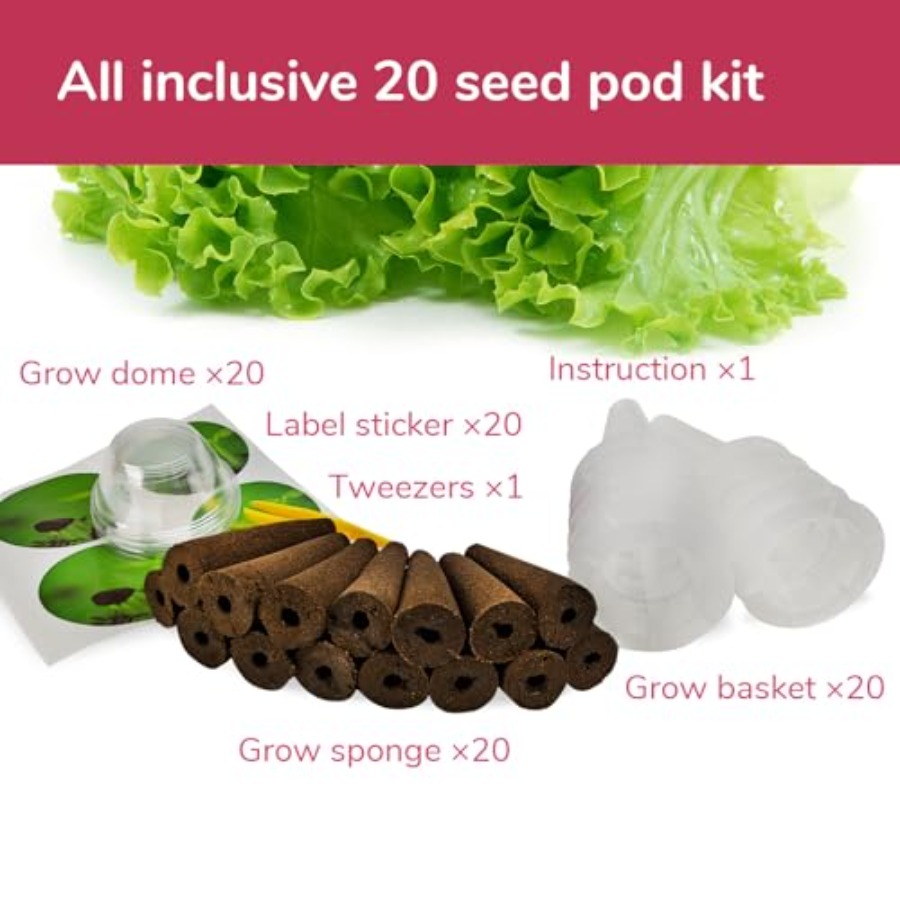 ชุดเมล็ดพันธุ์ 20 ชิ้น สำหรับป - Aerogarden Seed Pod บทวิจารณ์และราคา