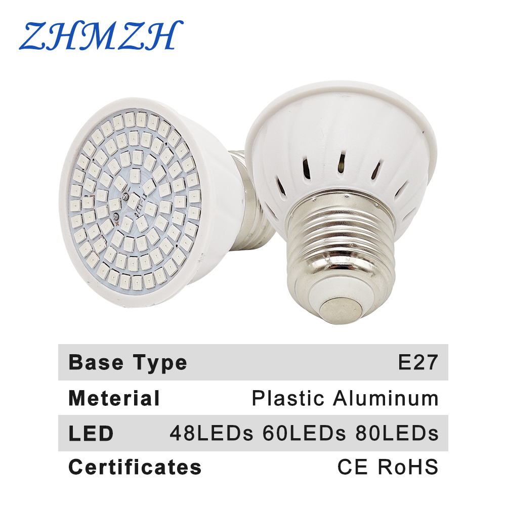 E27 LED ปลูกหลอดไฟ 110V 220V ส - Plant Grow Light Full Spectrum บทวิจารณ์และราคา