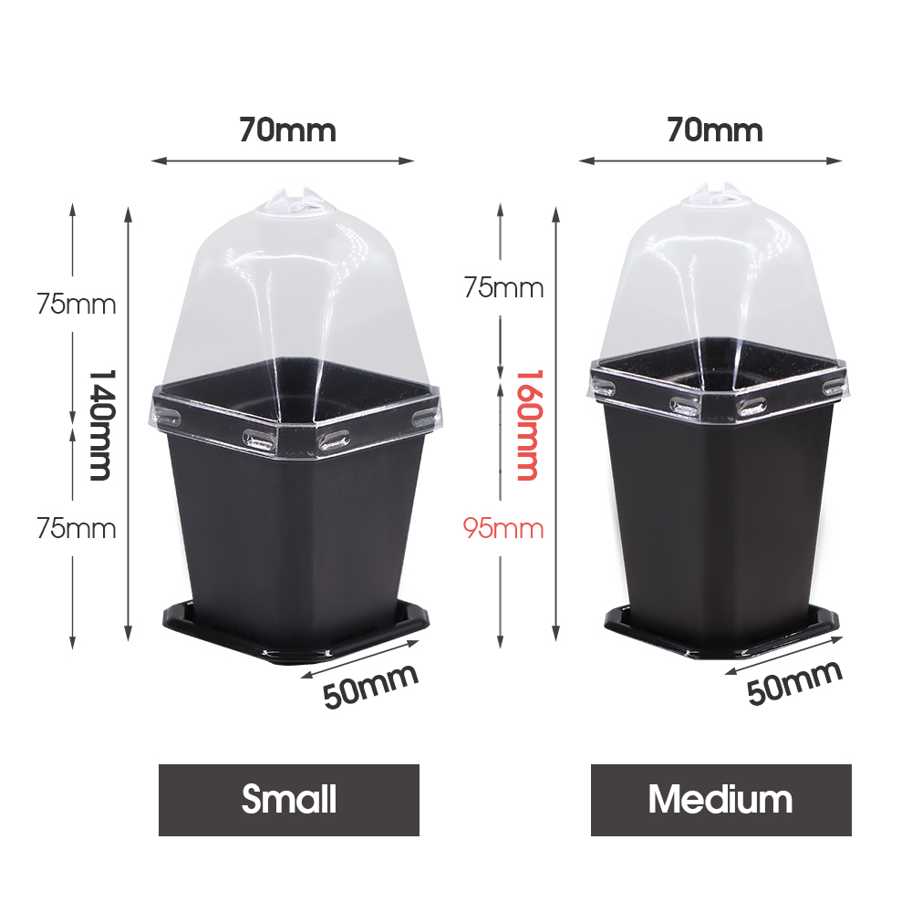 กระถางปลูกต้นไม้สีดำแข็งแรงพร้ - Smart Garden Domes บทวิจารณ์และราคา