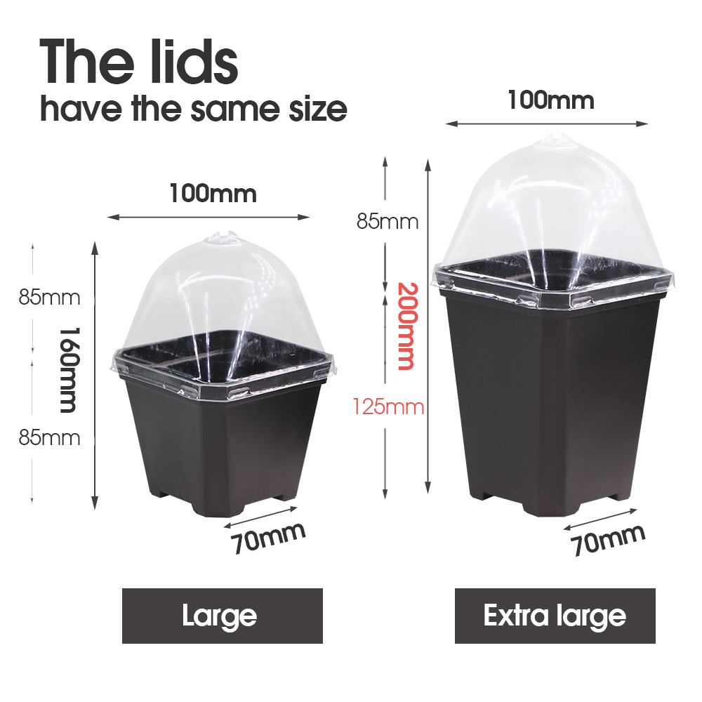 กระถางปลูกต้นไม้สีดำแข็งแรงพร้ - Smart Garden Domes บทวิจารณ์และราคา