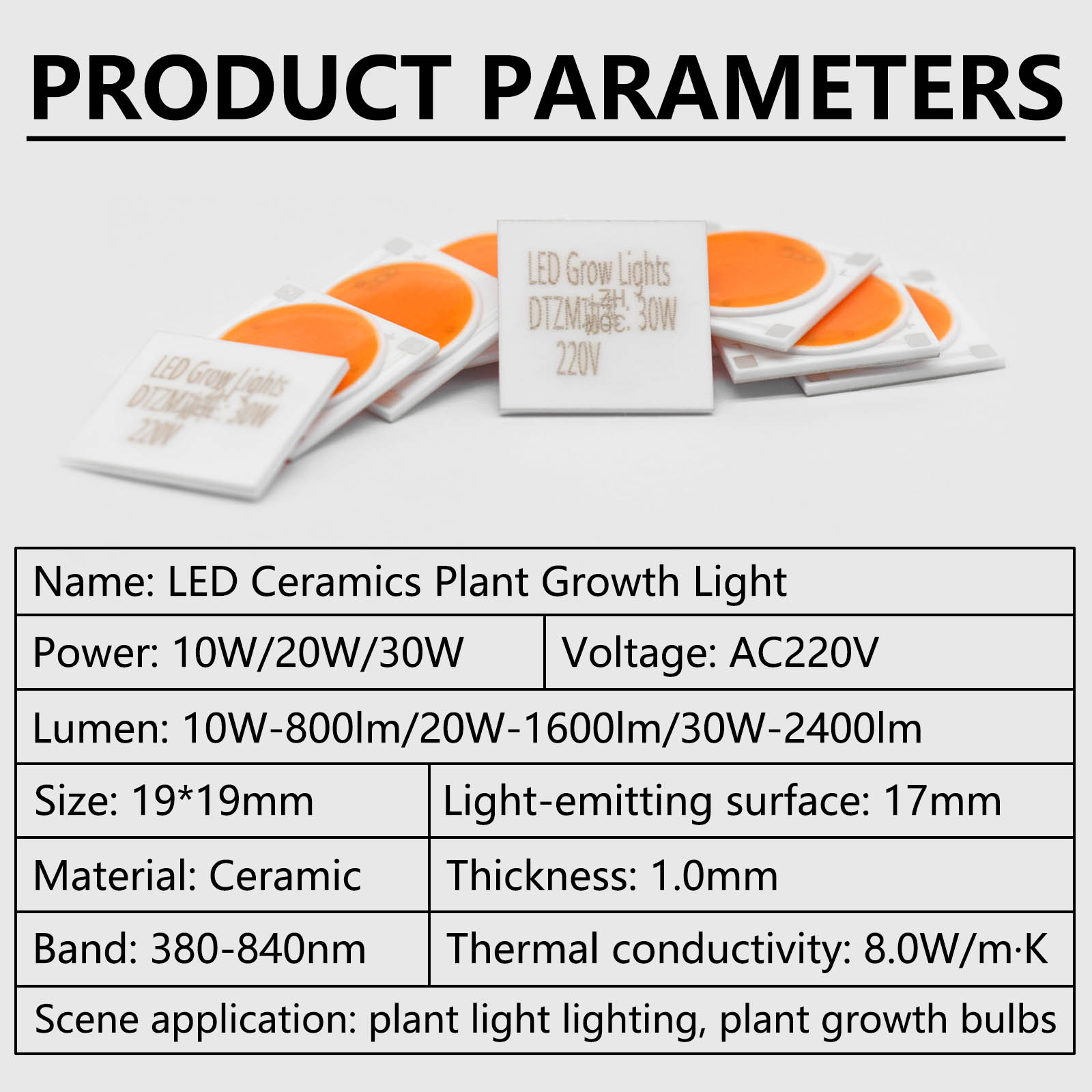 5pcs เซรามิคฐาน LED COB ชิปเต็ - Plant Grow Light Full Spectrum บทวิจารณ์และราคา