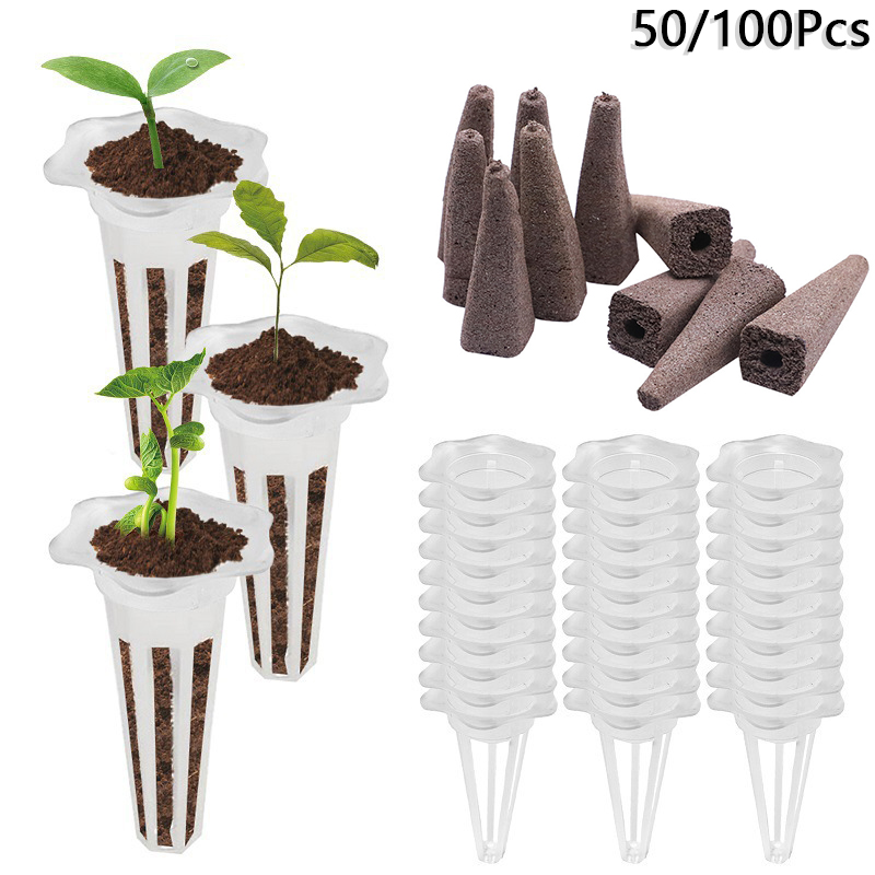 50/100pcs Plant Grow ตะกร้าสํา - Aerogarden Seed Pod บทวิจารณ์และราคา