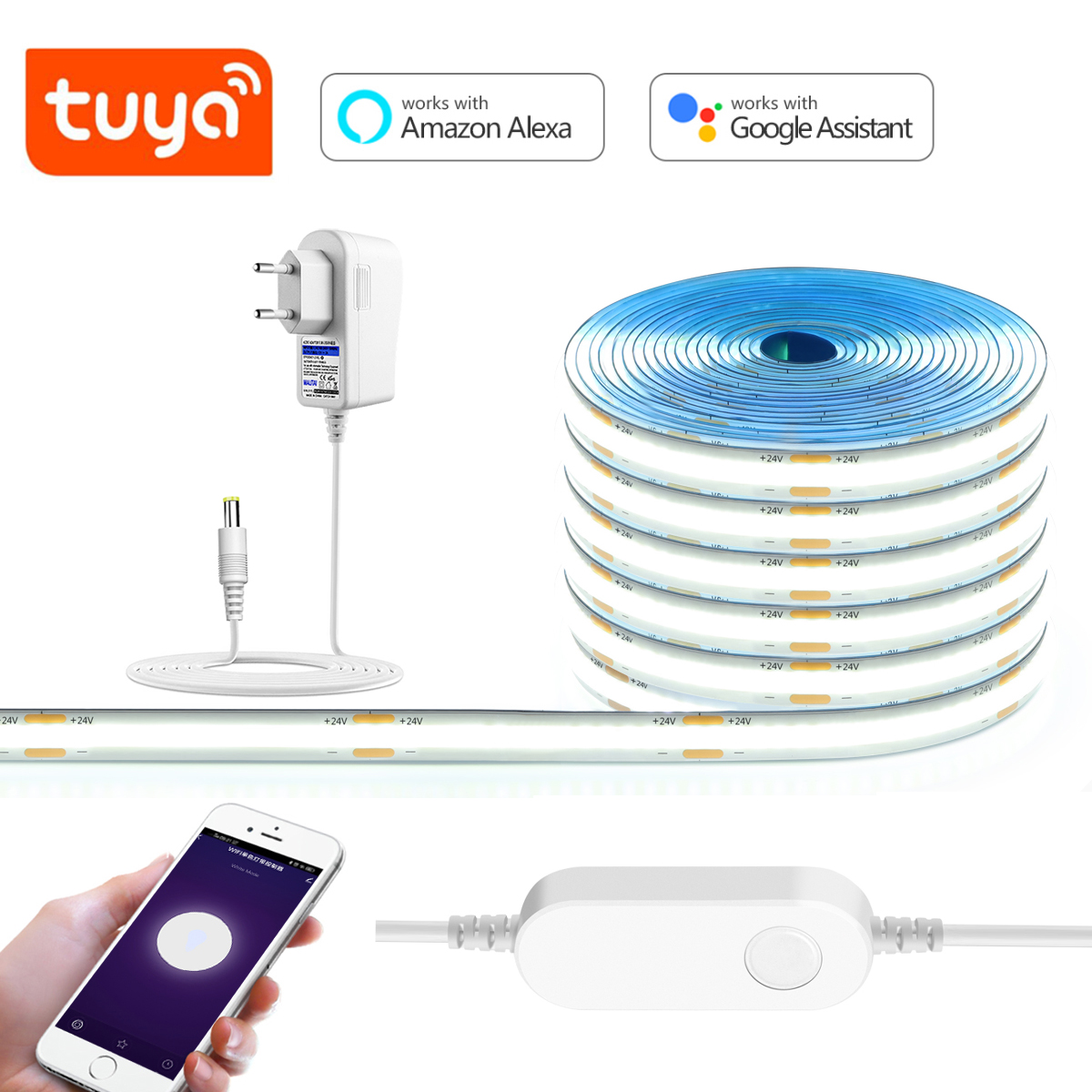 3M 5M 10M 24V COB LED Strip Li - Smart Garden Rooms บทวิจารณ์และราคา