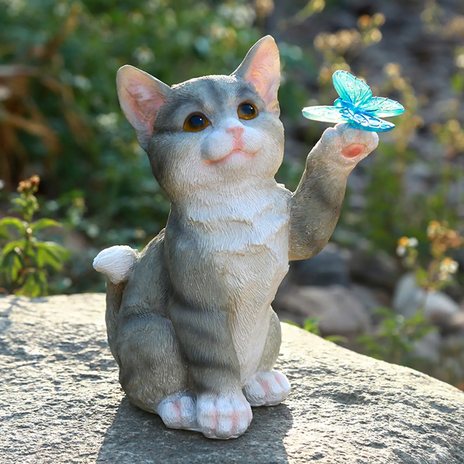 กลางแจ้งแมวประติมากรรมFigurine - Smart Zen Garden บทวิจารณ์และราคา