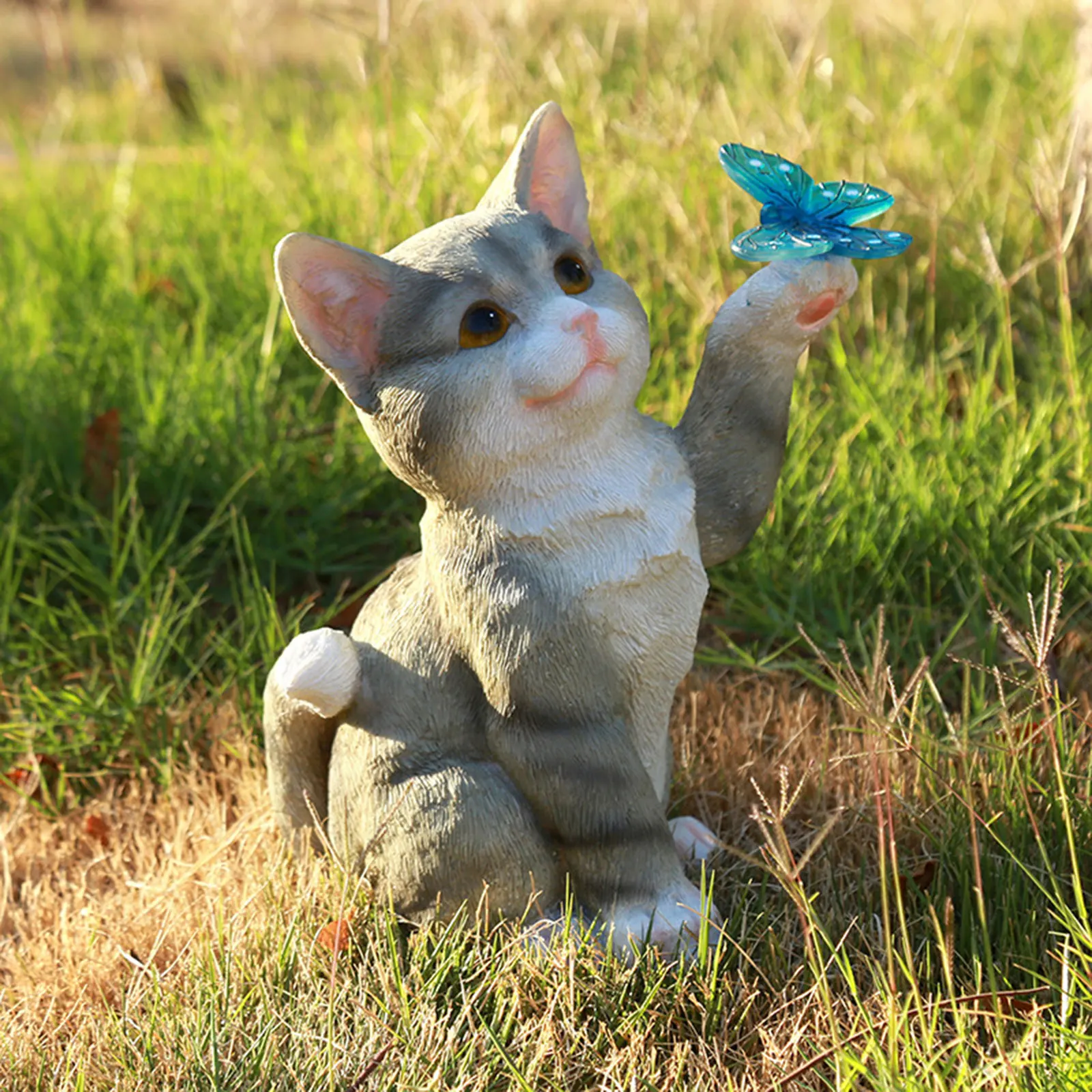 กลางแจ้งแมวประติมากรรมFigurine - Smart Zen Garden บทวิจารณ์และราคา