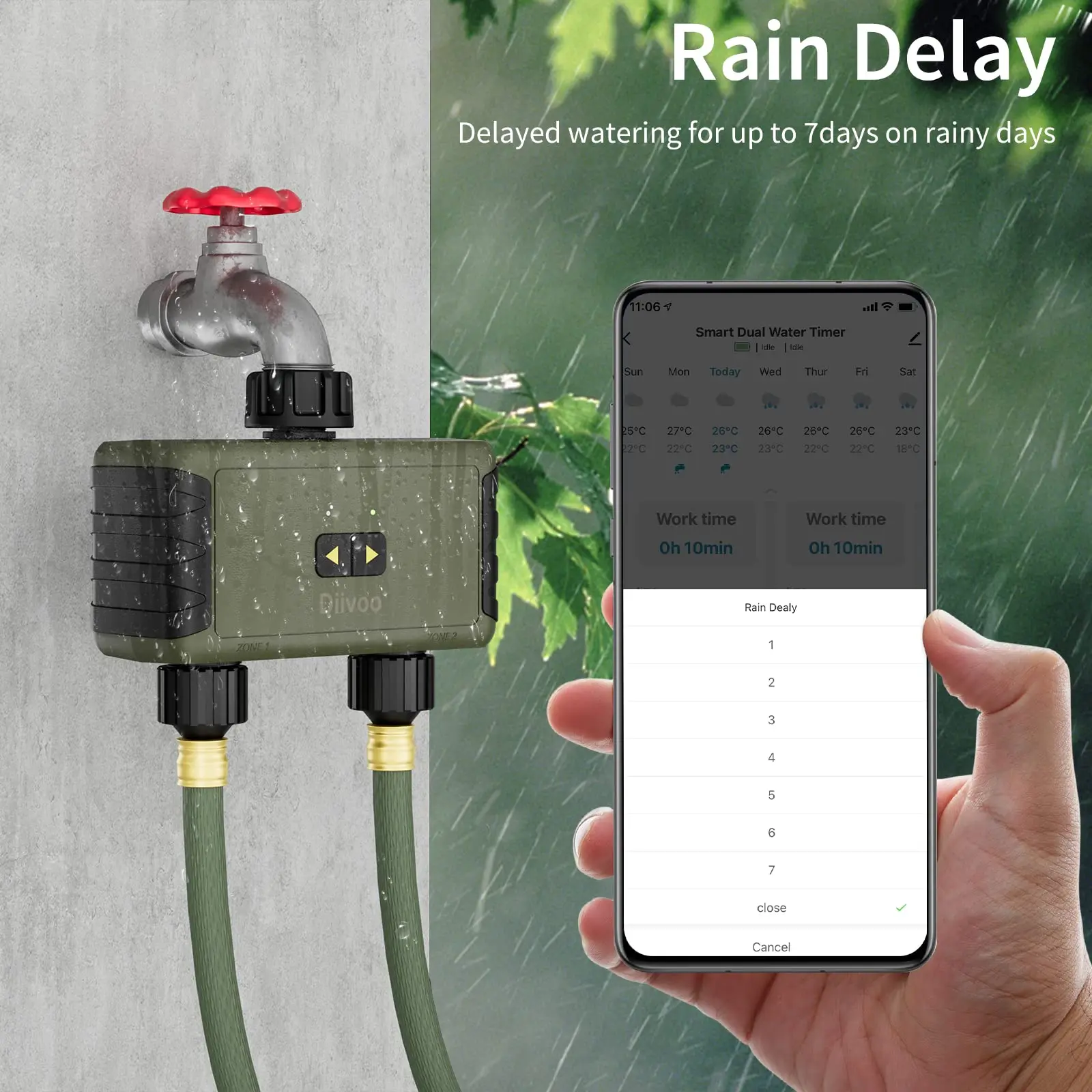 ไดวู ทิมเมด สปริงเกลอร์ สำหรับ - Smart Garden Hose Timer บทวิจารณ์และราคา