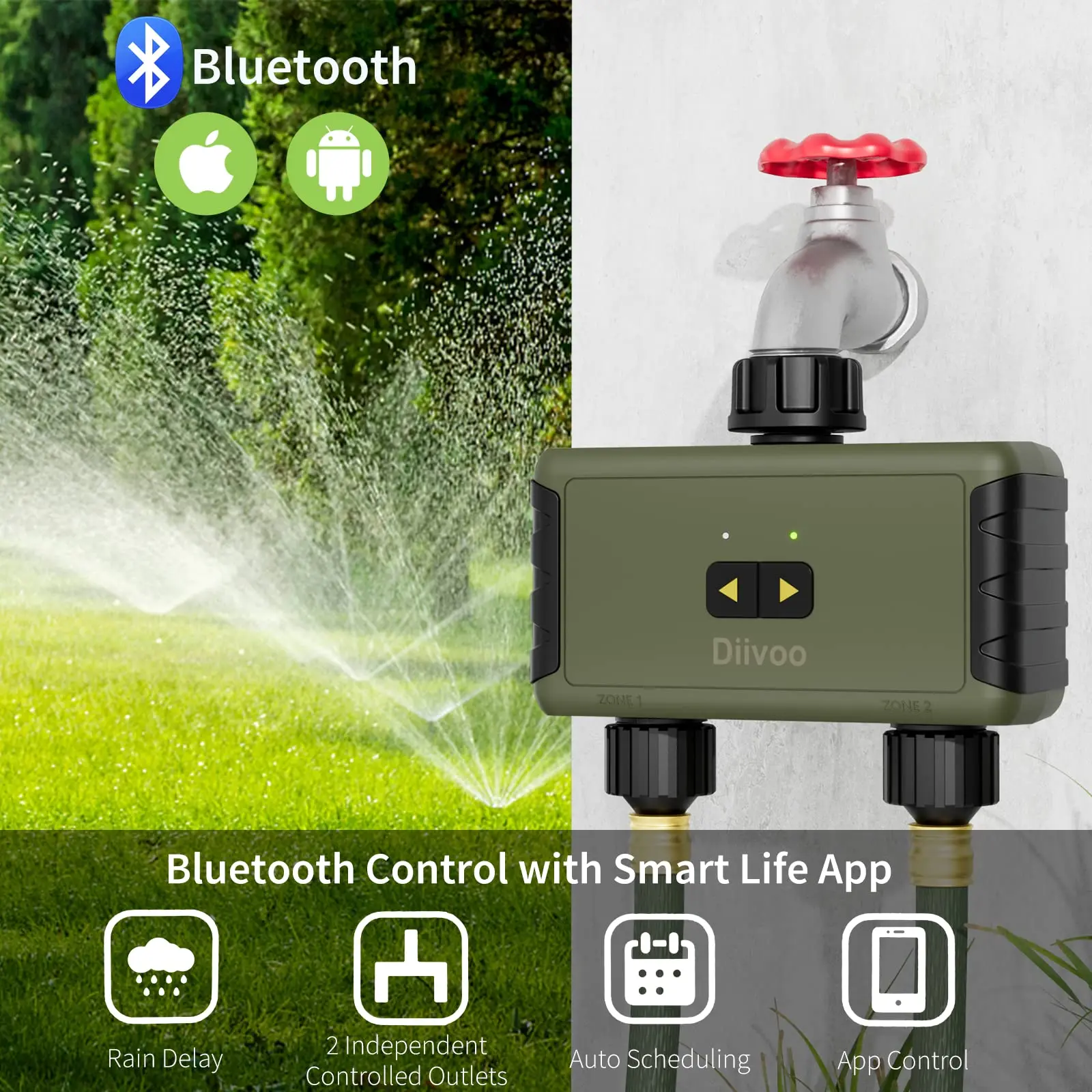 ไดวู ทิมเมด สปริงเกลอร์ สำหรับ - Smart Garden Hose Timer บทวิจารณ์และราคา