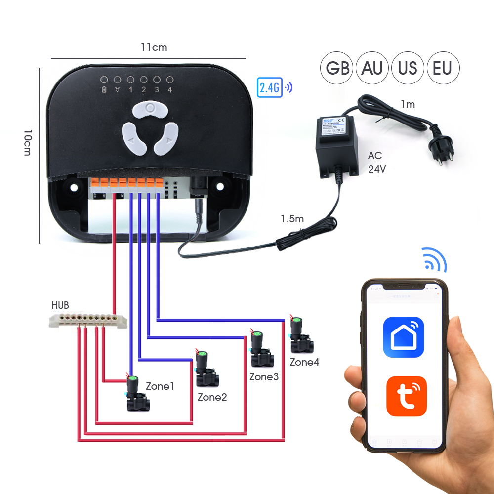 สวนท่อโซลินอยด์วาล์วController - Smart Garden Hose Timer บทวิจารณ์และราคา